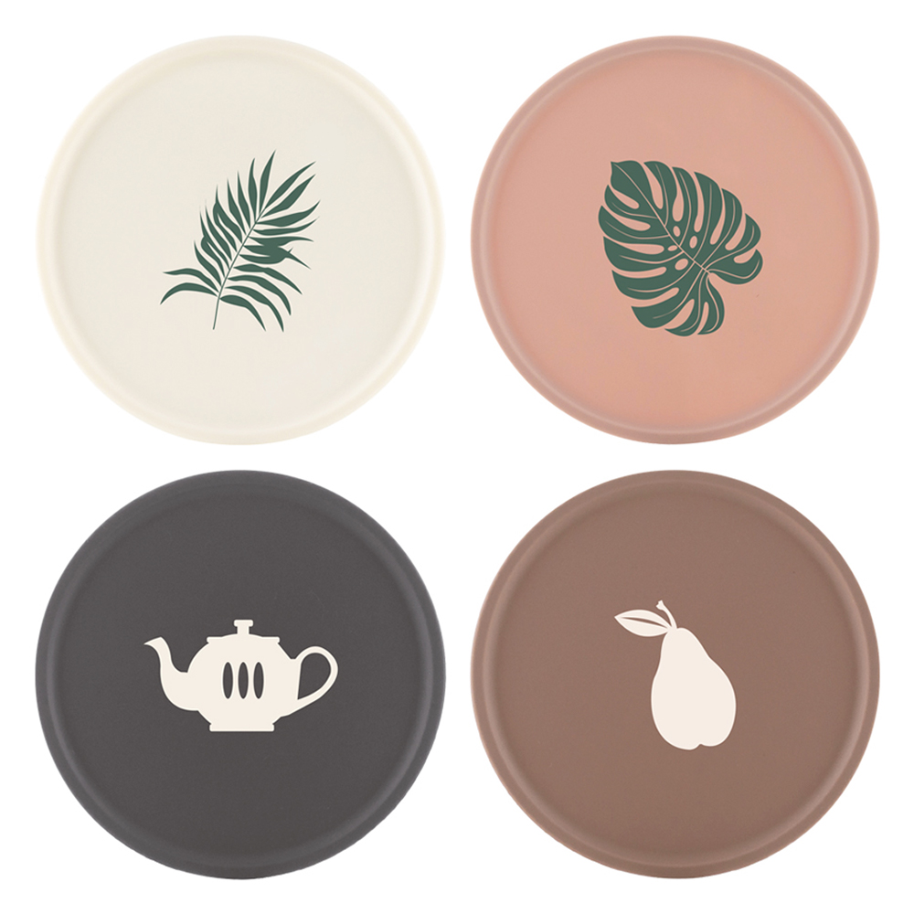 플라이토 국산 실리콘 프린팅 라운드 컵받침 4종 세트 5,320원