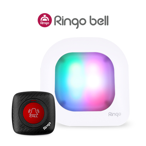 [링고벨] 생활방수 무선호출벨과 LED불빛 수신기 세트 상품 병원 가정환자 청각장애인 시각장애인 호출벨, 1세트 75,800원
