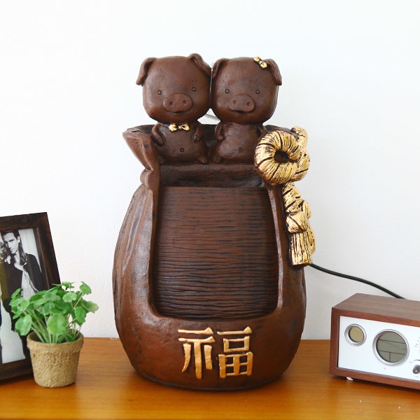 데일리데코 복많은 돼지 실내분수 인테리어 국내제작 완제품, 엔틱 64,050원