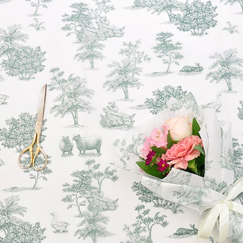 포장 습자지 의류 속지 포장지 고급 색화지 2절 78 X 54 cm 100매, 포레스트 4색, 100매 16,500원