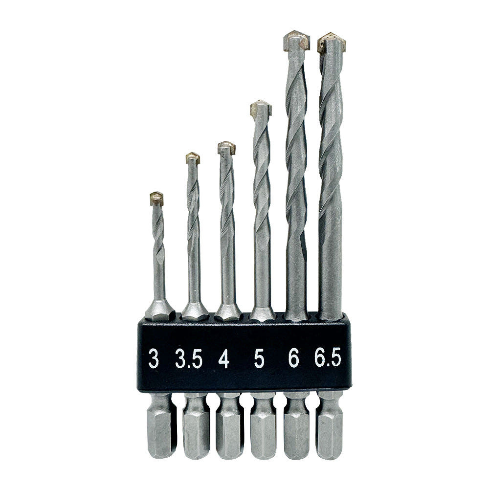 솔리드 콘크리트 드릴비트 6P 임팩 드라이버 육각 전동 드릴 비트 타일 기리 S-CB06, 1세트 6,800원