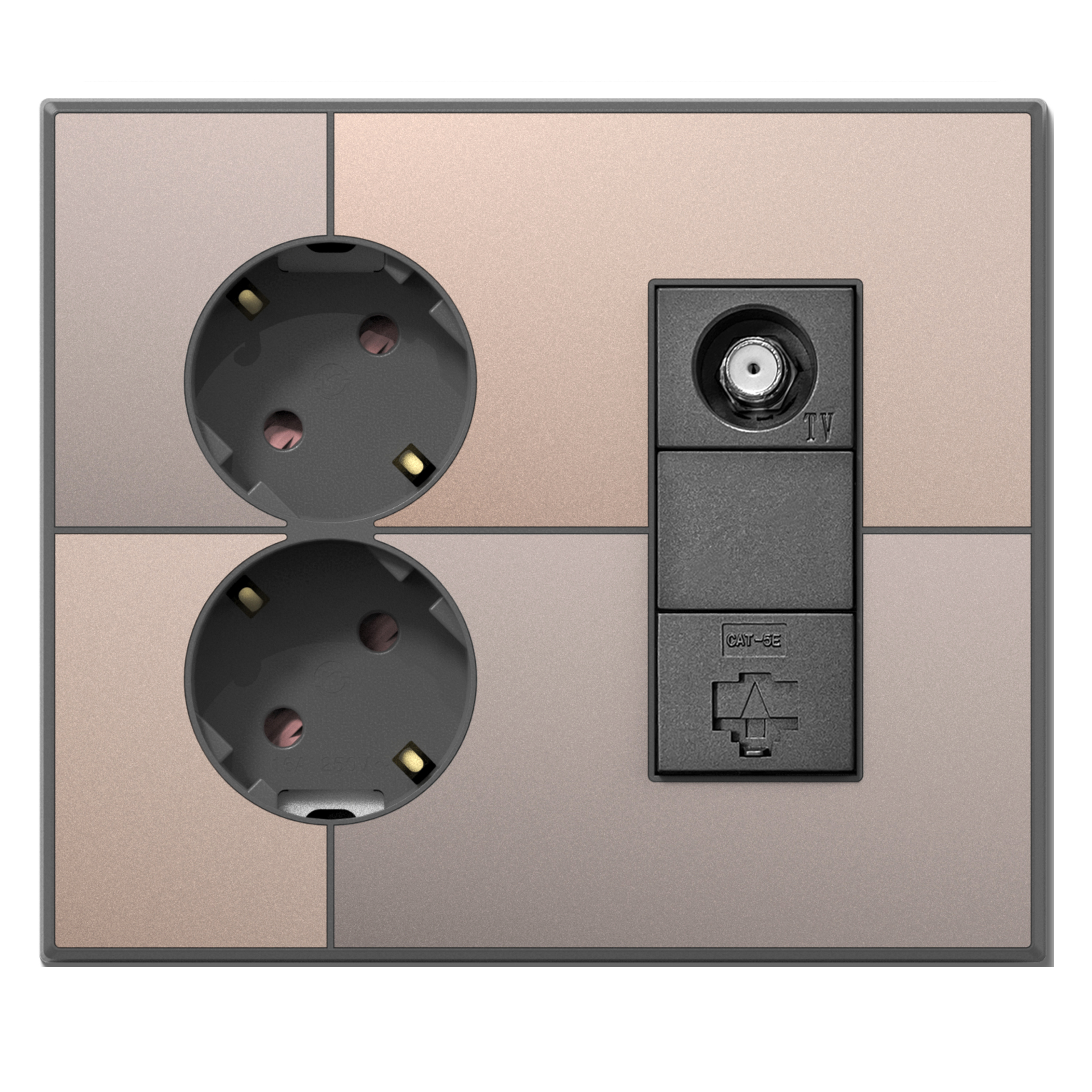 틸인스 갤러리 통합수구 콘센트 2구 + CATV 2방 + RJ45 1구 베이지골드 29,000원