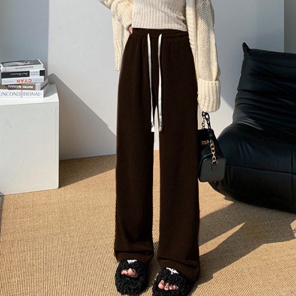 코듀로이 와이드 슬림핏 밴딩타입 융털 일자 폴리스 기모팬츠 3color 9,970원