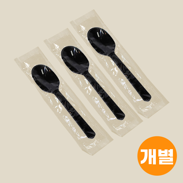 대성산업 빙수스푼 개별포장 블랙 14cm, 1세트 3,100원