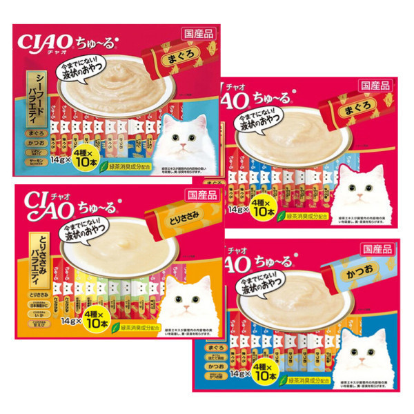 이나바 챠오 츄르 버라이어티 40포 2개 (총 80포) 짜먹는 고양이 간식 참치 가다랑어 닭가슴살 씨푸드 14g, 80개, 14g, 닭가슴살 51,900원