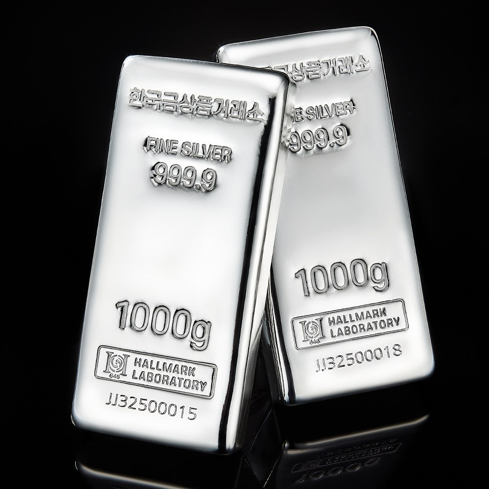 [한국금상품거래소] 실버 순은 999.9 은테크 투자용 진공 홀마크 포나인 실버바 1000g 실버바 은 1kg 4,780,000원