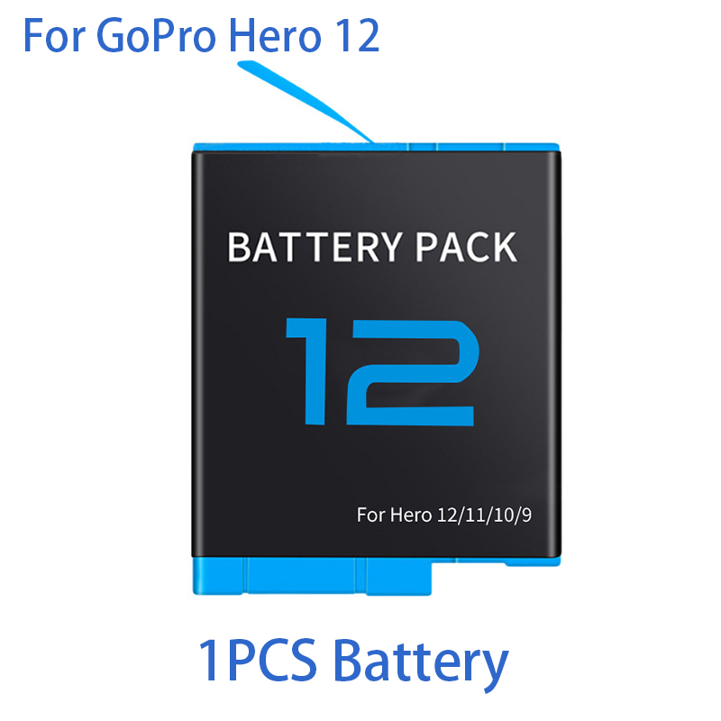 호환 GoPro Hero 용 2000mAh 배터리 12 11 10 9 리튬 이온 팩 모션 카메라 보관 고속 충전기 충전식 22,000원