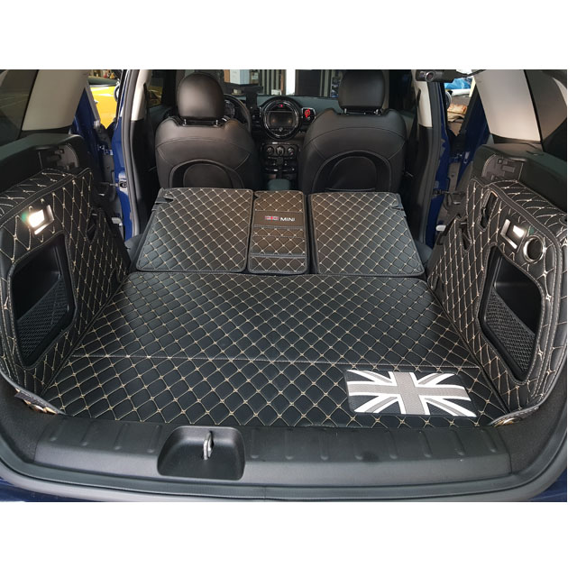 [도우팩토리]미니쿠퍼 3D 나파 가죽 트렁크 매트 클럽맨, 5도어, 3도어, 컨트리맨, 블랙, R시리즈 예약주문 90,000원