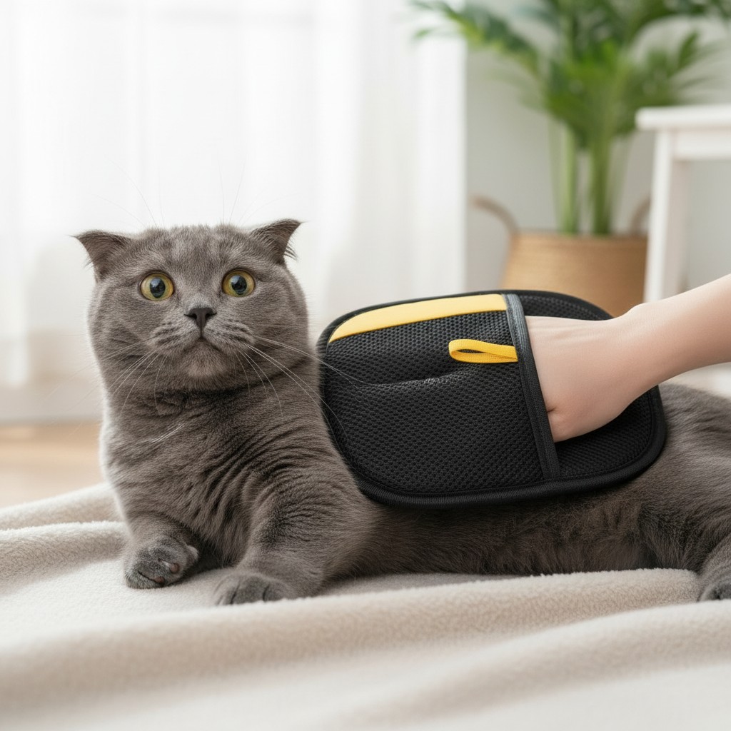 플럭스 애완동물 고양이 강아지 털제거 장갑 브러쉬, 1개, 검정 6,500원