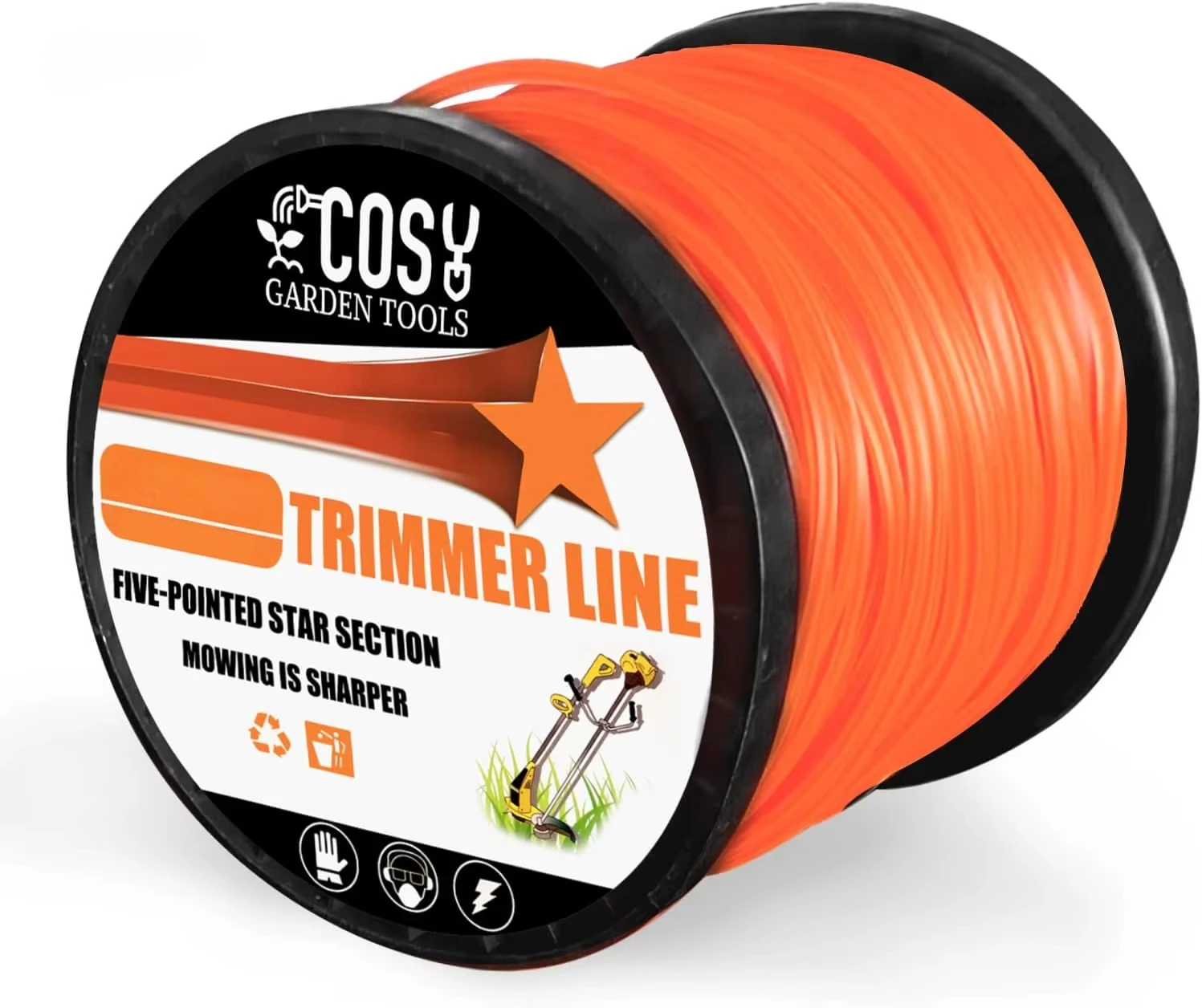 2.4mm 4mm 브러시 커터 날카로운 로프 46m 130m 잔디 깎기 펜타그램 나일론 트리머 라인 스트링 16,400원