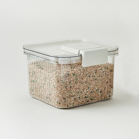 한샘 클리어 쌀통 5kg 10kg 잡곡통 밀폐 보관함 계량컵 14,900원