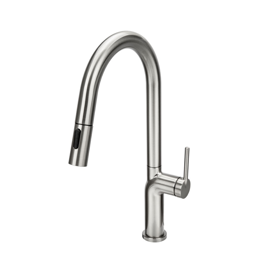 거위목 씽크 원홀 수전 VA120 (MS) 무광실버 주방수전 트랜드 비반트, 1개 140,000원