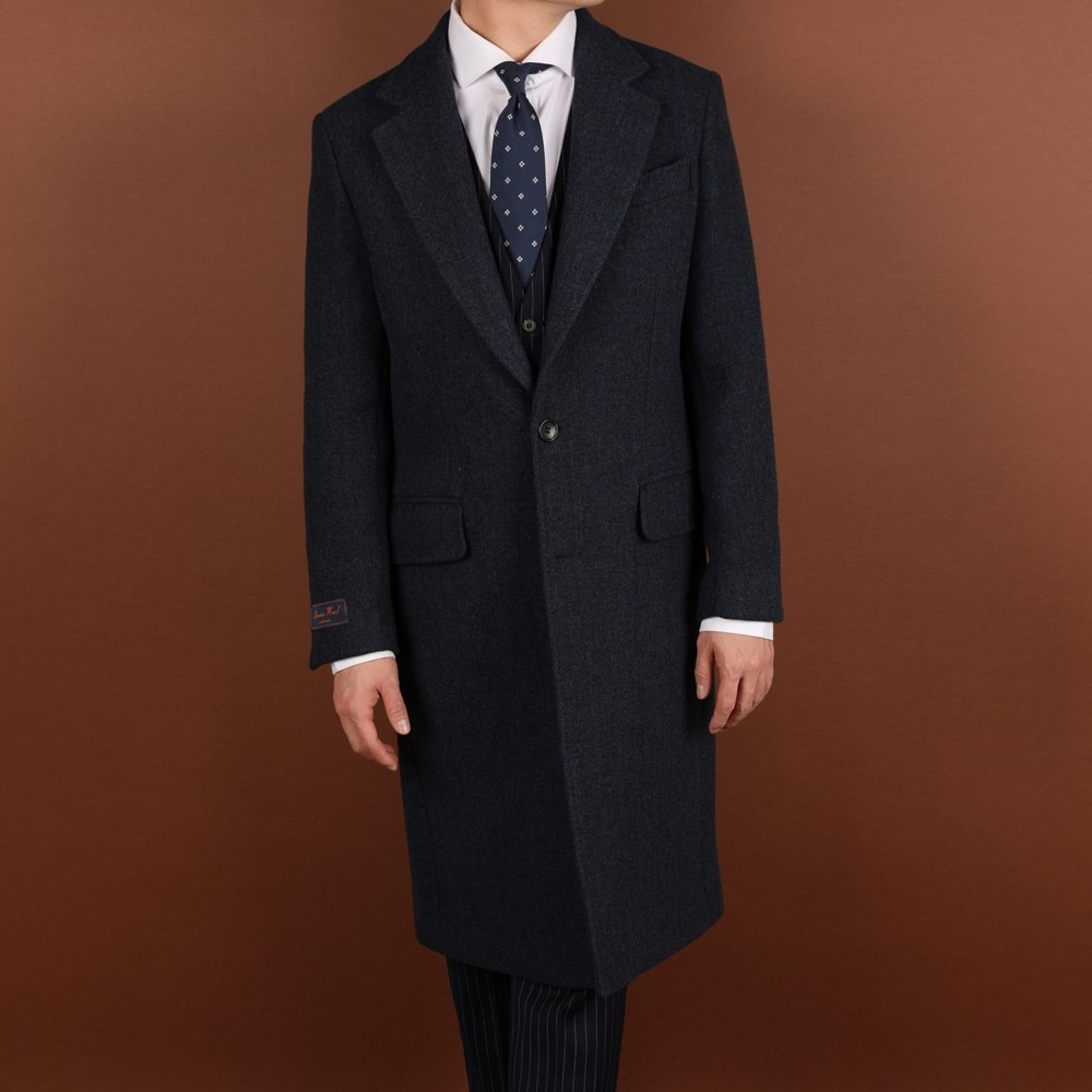 로얄수트 남자 프리미엄 겨울코트 네이비 곤색 울100% 헤링본 정장코트 237,890원