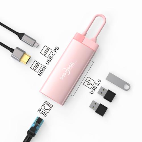 GOOJODOQ 맥북 프로용 USB 3.0 허브 노트북 태블릿 컴퓨터용 도킹 스테이션 USB C 타입 3.1 4K HDMI RJ45 PD 100W 4K 60Hz 35,990원