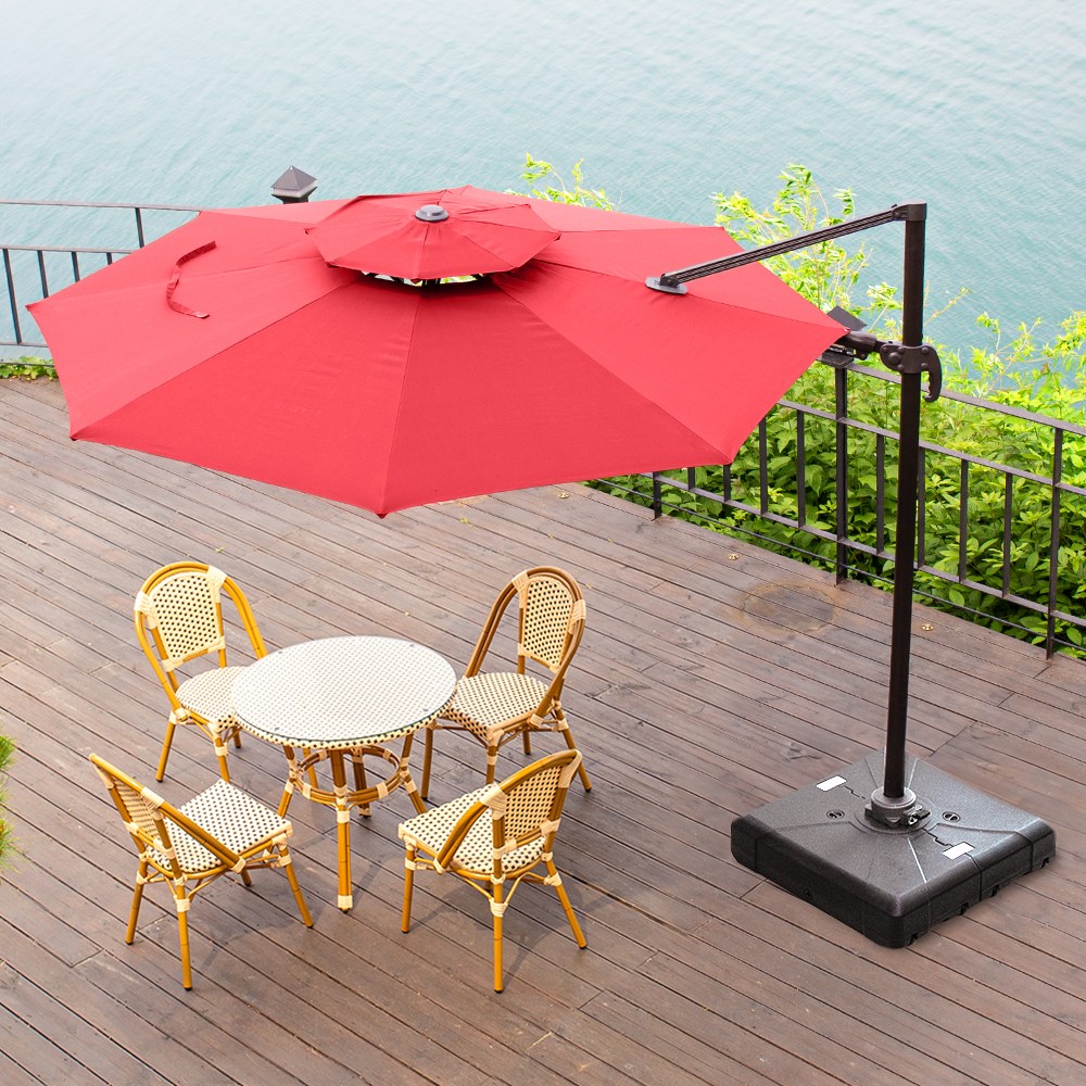 로마 3M 폴딩 대형 파라솔 150kg 받침대 포함 정원 공원 카페 커피숍 인테리어 야외 285,000원