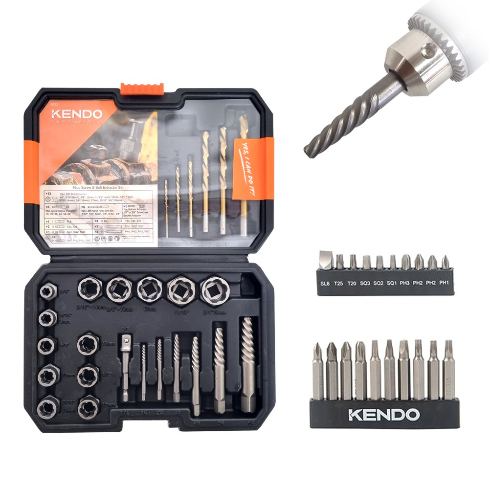 켄도 반대탭 복스알 드릴세트 46PCS 백탭 역탭 볼트리무버 히다리탭 1023TFO, 1개 64,500원