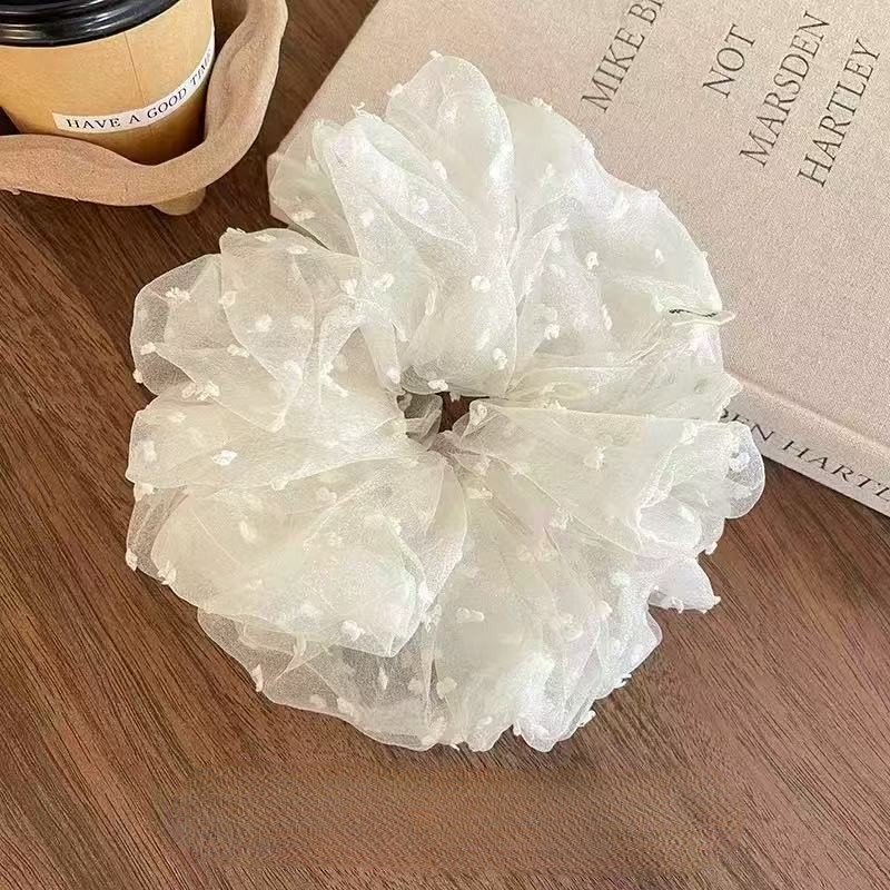 [ 2 P 1세트 ] 곱창 실크 도트자수 왕 머리끈 헤어슈슈 플라워  패턴 스크런치 29 9,900원