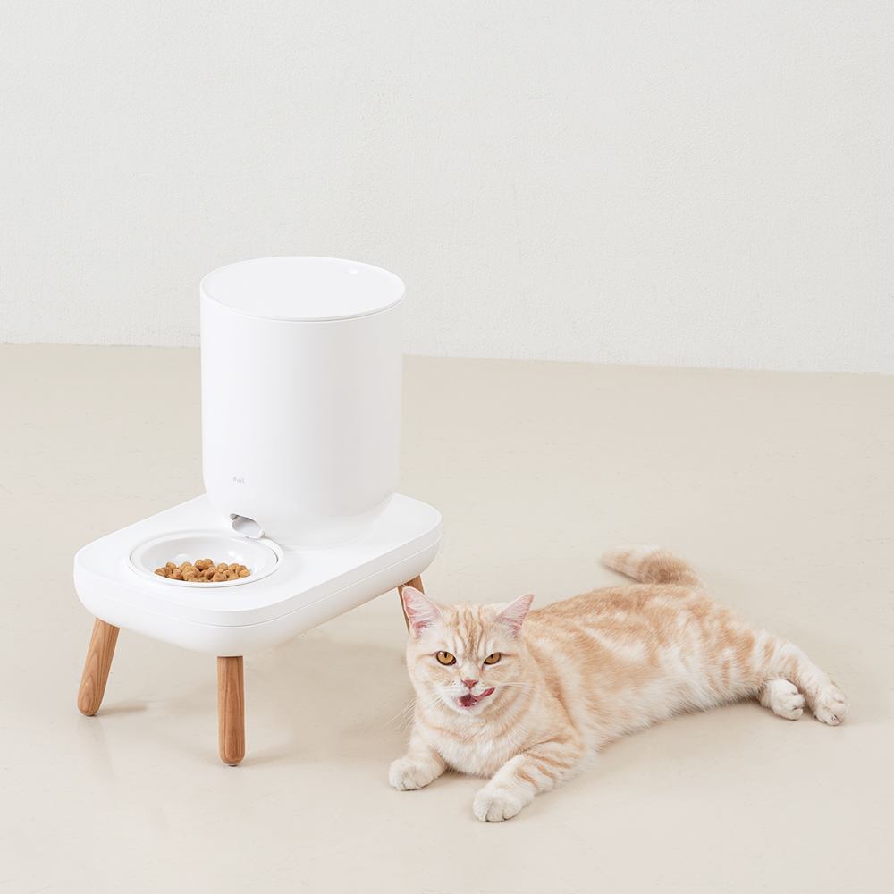 DUIT 더테이블 플러스 자동급식기 + 그릇 M + 우드 긴 다리 198,200원