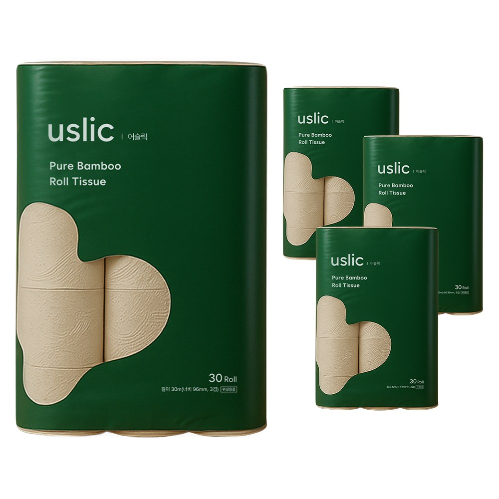 어슬릭 대나무 휴지 뱀부 천연펄프 3겹 먼지적은 화장지 69,900원