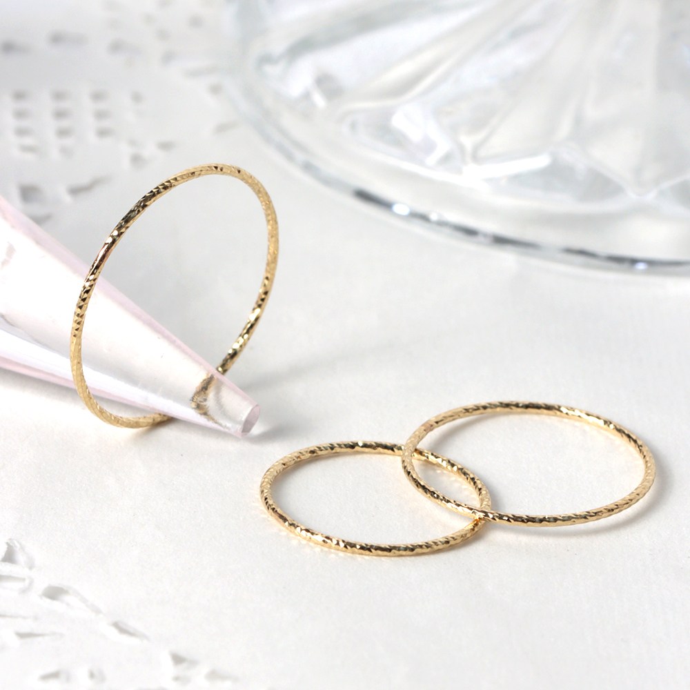 오로프 14K 옐로우골드 조각컷팅 레이어드 열송이 가드링 반지 83,120원