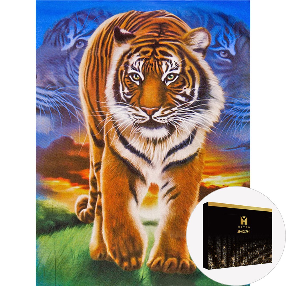 히여  diy 캔버스형 보석 십자수 호랑이 40 cm x 50 cm 19,800원