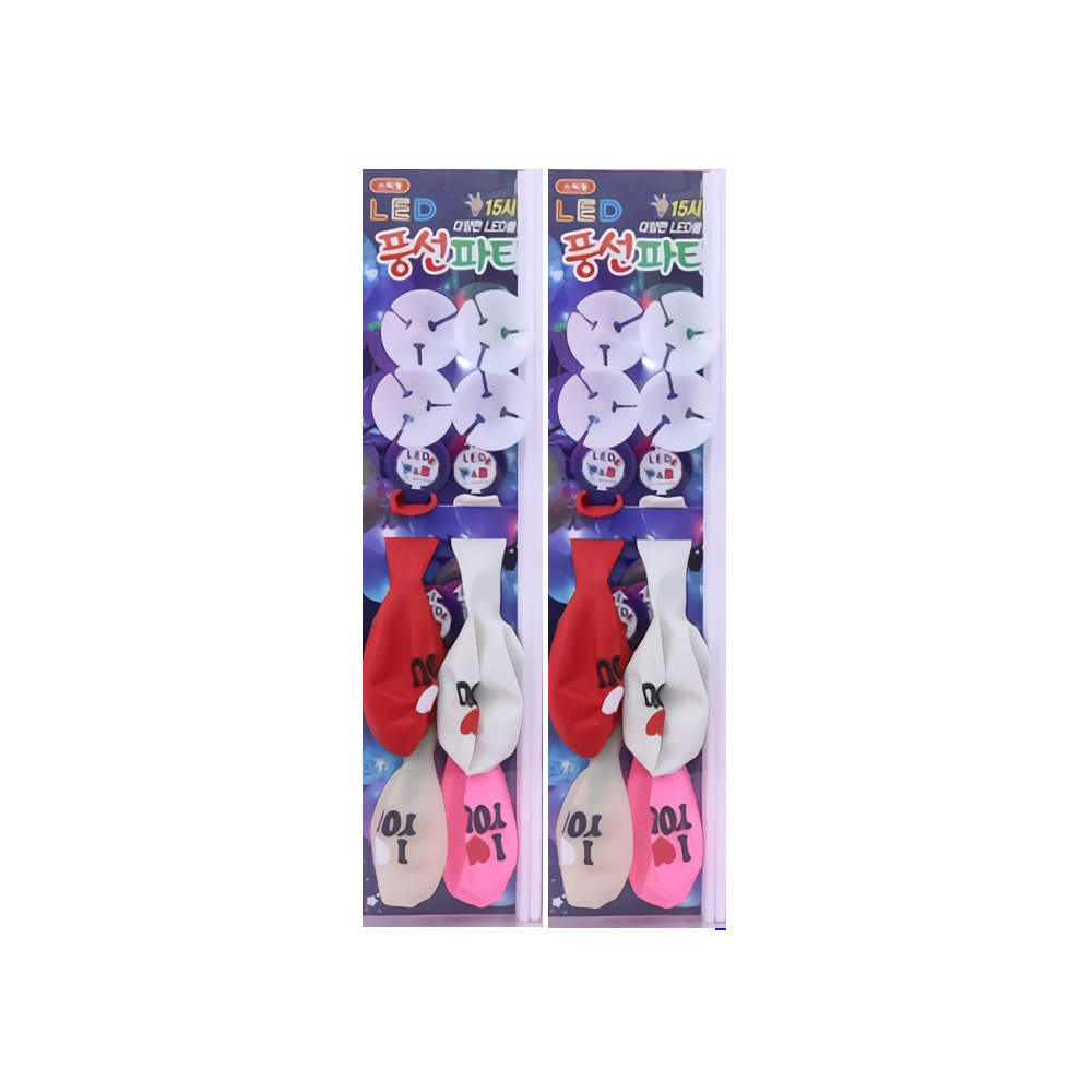 컵스틱형 LED 아이러브유 라이트 풍선 4종 세트 10,470원