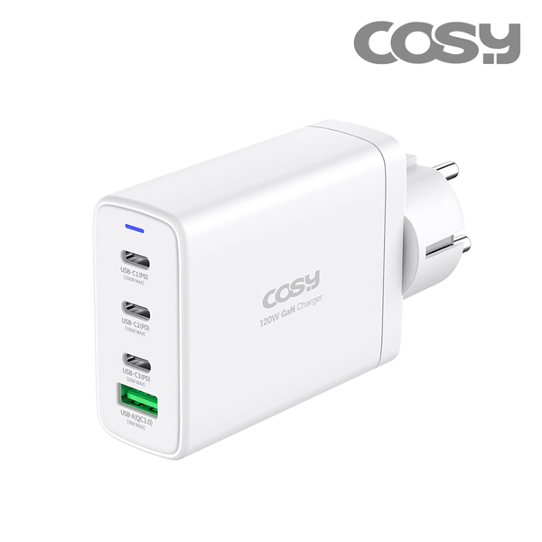 코시 베가 120W 4포트 GaN(PD+QC) 접지 멀티 초고속 충전기 120,000원
