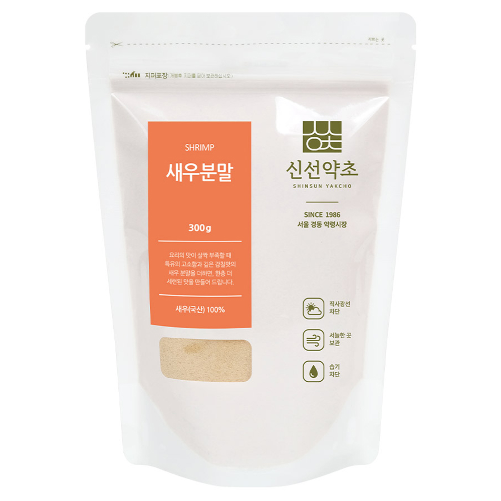 신선약초 국내산 새우분말, 1개, 300g 17,500원