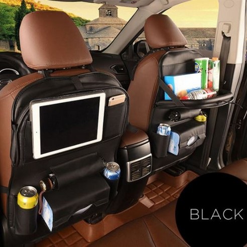 [생활모아] AniThing 고급 자동차 운전석 차량용 실내 뒷자석 보조석 컵 홀더 간편 수납 정리 시트 간이 가죽 테이블 파우치 멀티 포켓 3종 클레식 용품 10,490원