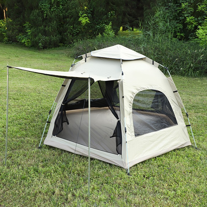 크크캠프 블랙 코팅 헥사돔 원터치 텐트, 4인용(240×240×140cm), 베이지 63,900원