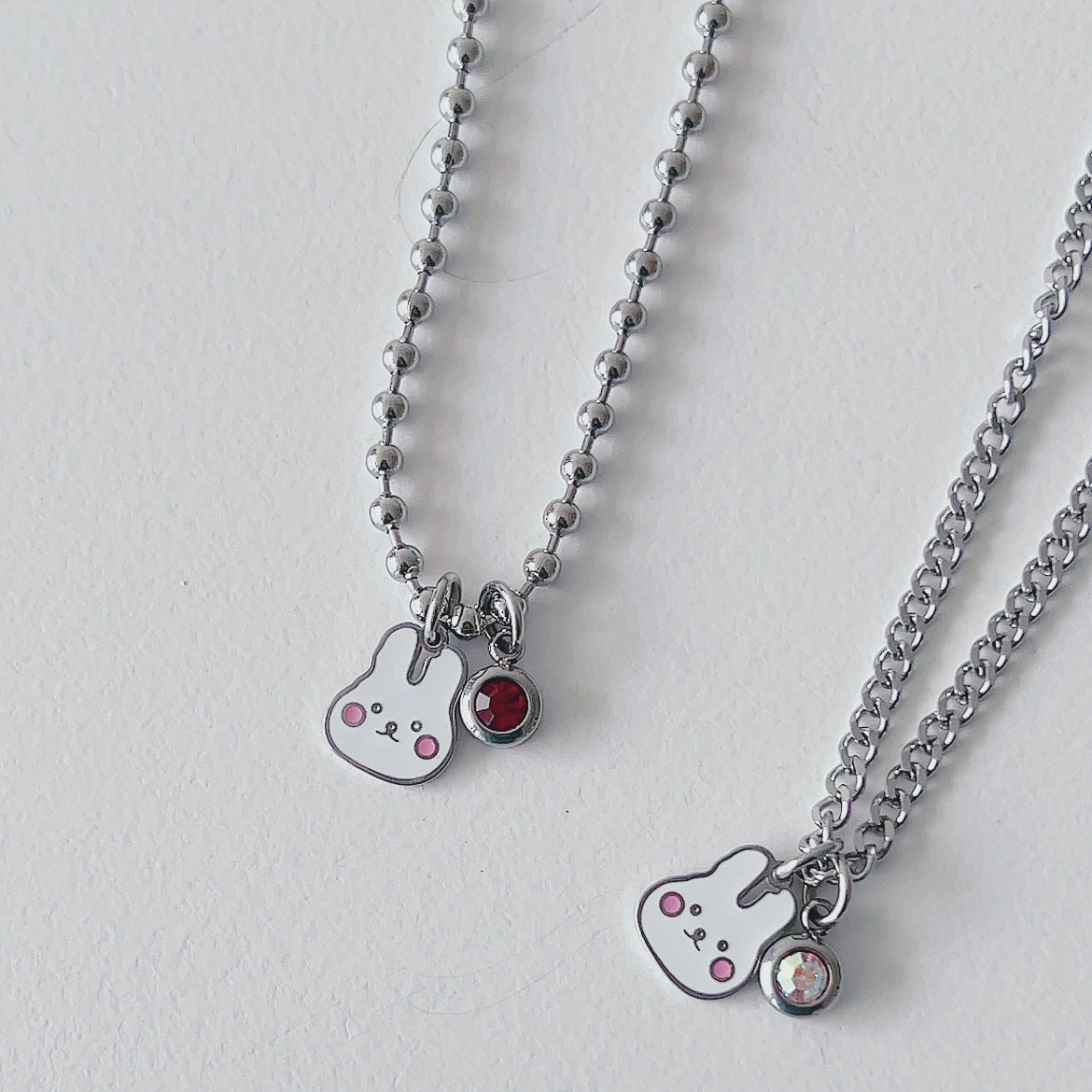 [KC인증/각인무료] 탄생석+ 토끼 써지컬스틸 미아방지 목걸이 팔찌, 1개 18,330원