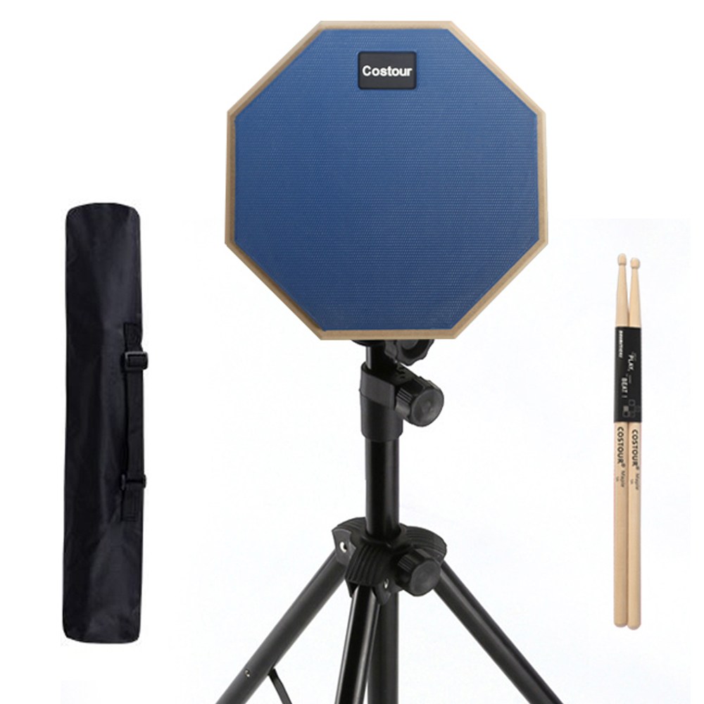 Zoom-AI 연습용 8인치 드럼패드 세트 나무스틱 삼각대 스탠드 보관 가방 입문용 드럼 리듬 연습, 1세트 16,130원