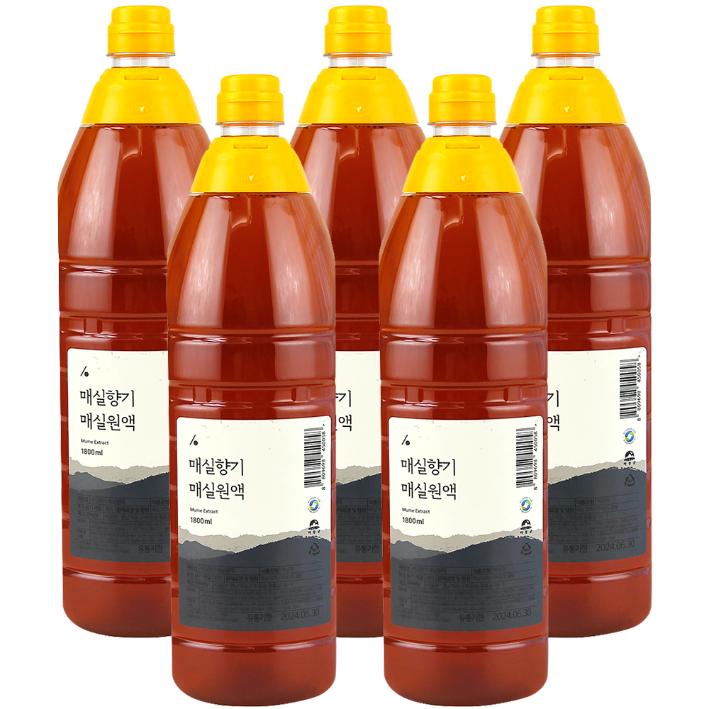 시골원 매실향기 매실청 업소용 대용량 1800ml, 5개, 1.8L 89,000원