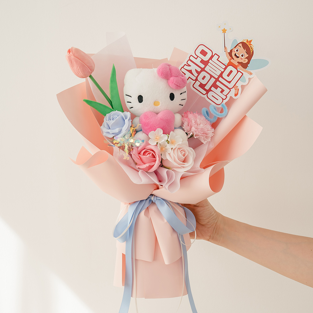 라솔트 산리오 토퍼 인형꽃다발+쇼핑백, 헬로키티, 오늘의 주인공, 1개 27,900원