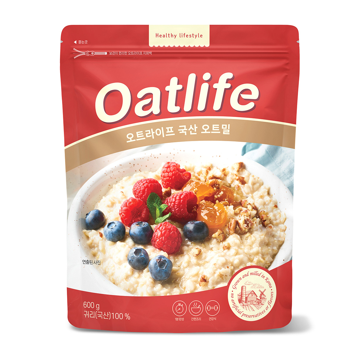 오트라이프 국산 오트밀, 600g, 1개 6,900원