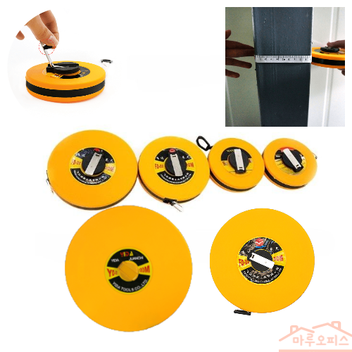 마루오피스_ 공사 인테리어 목공 측정 다용도 화이바 줄자 10/15/20/30/50/100미터 자성줄자 화이바줄자 줄자 산업용줄자 14,200원