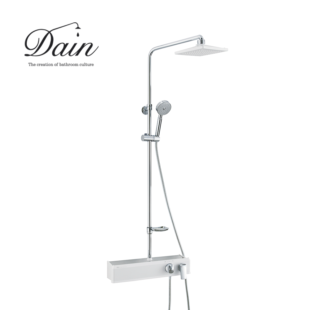 다인이엔지 두진 아이언 욕실 선반형 해바라기 레인샤워수전 화이트 DB9090 방문설치 152,000원