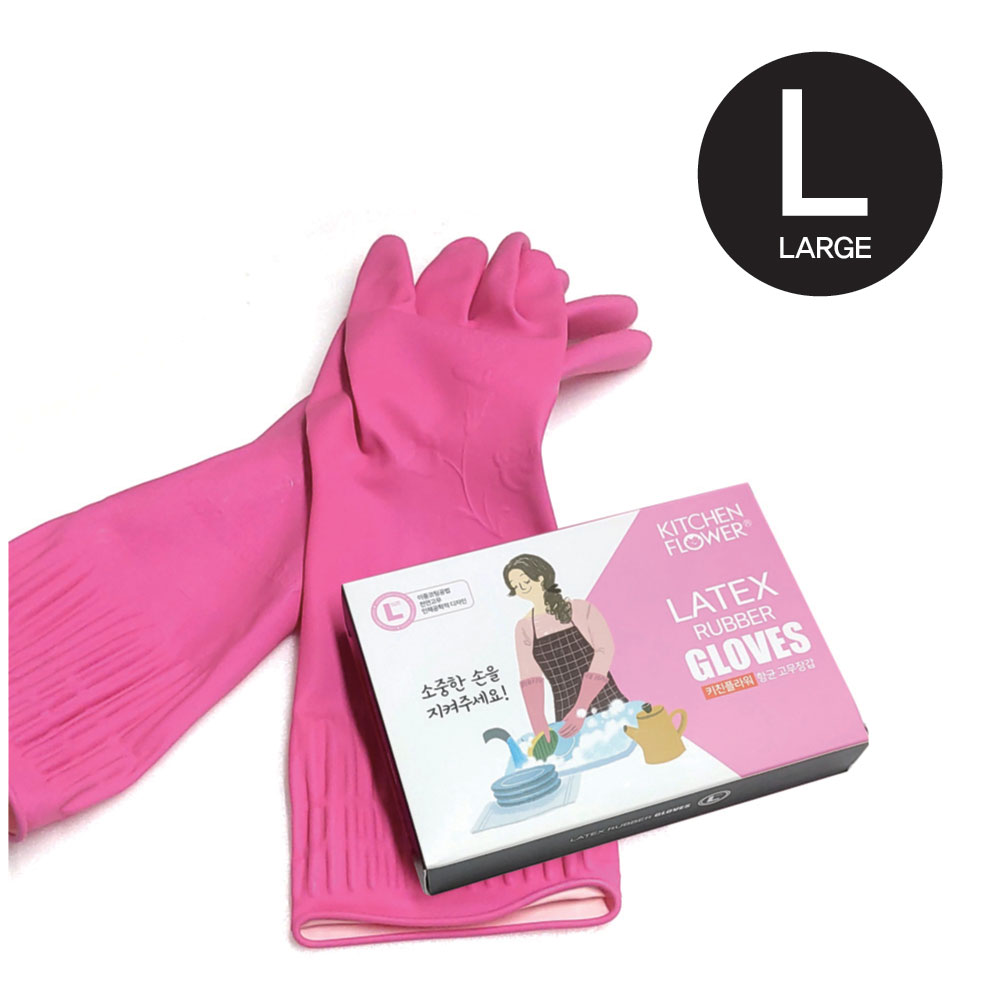 레드리빙향균고무장갑 키친플라워고무장갑 라텍스 박스포장, 레드, 1개 1,750원