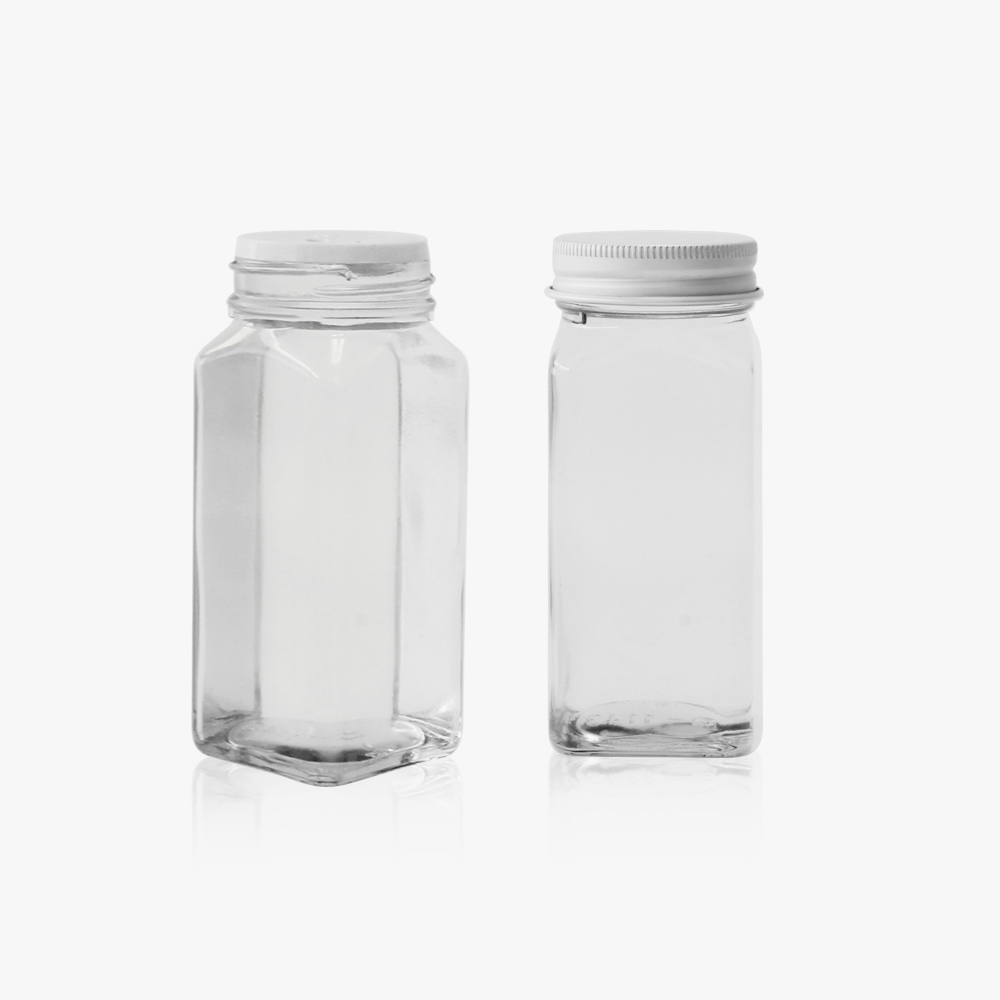 조미료 120g (100ml) 낱개 예쁜 유리 양념 소금 후추 사각 병 용기 통, 1개, 단일상품 1,570원