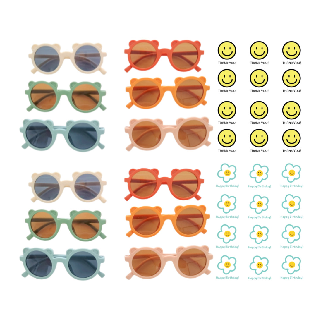 미포리댁 어린이집 유치원 생일 선물 답례품 구디백 어린이 아동 유아 키즈 아기 선글라스 UV400, 혼합색상, 12개 23,800원
