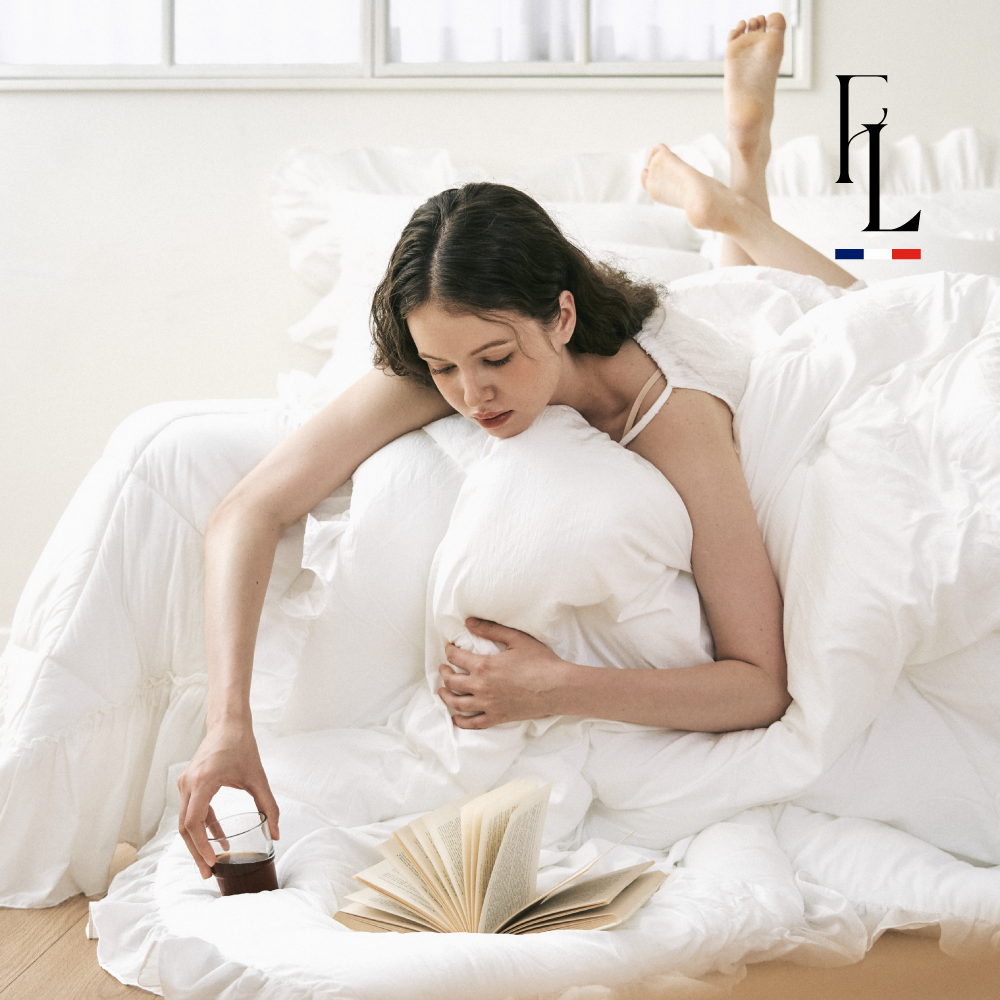 [프렌치럭셔리] 프릴 화이트 구름이불 알러지케어 가능한 10온스 모달 차렵이불 159,000원