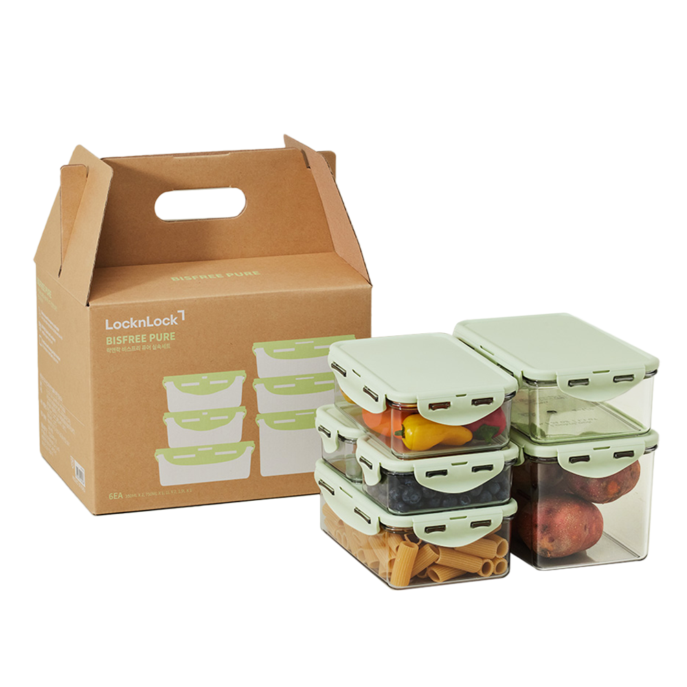 락앤락 비스프리 퓨어 실속세트 6p 라이트그린 29,700원