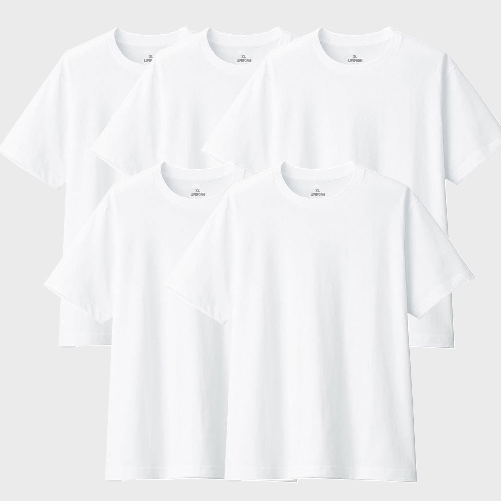 라이프폼 무지 반팔 티셔츠 무지티 남성 여성 라운드티 5팩 19,500원