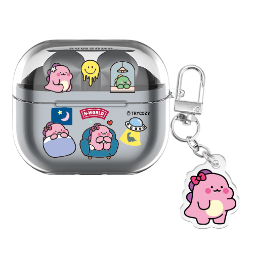 리틀티노 패치 버즈라이브/버즈3/버즈3프로 클리어 케이스 +아크릴 키링 세트 15,900원