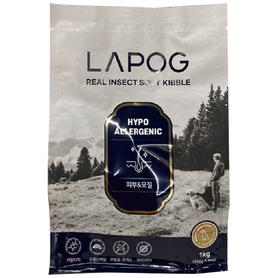 라포그 푸디웜 전연령용 리얼인섹트 소프트키블 스킨 강아지 사료, 곤충, 1kg, 1개 18,990원