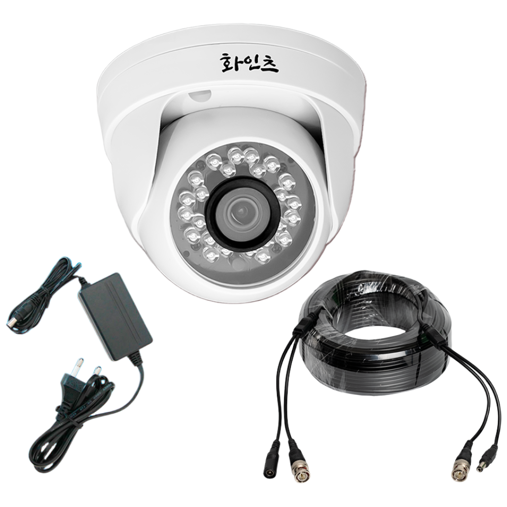 화인츠 200만화소 CCTV 카메라+케이블 패키지 실내돔 카메라,AHD 전용 케이블,2A어댑터 주차장 매장 적외선 FAC-HS5320 38,000원