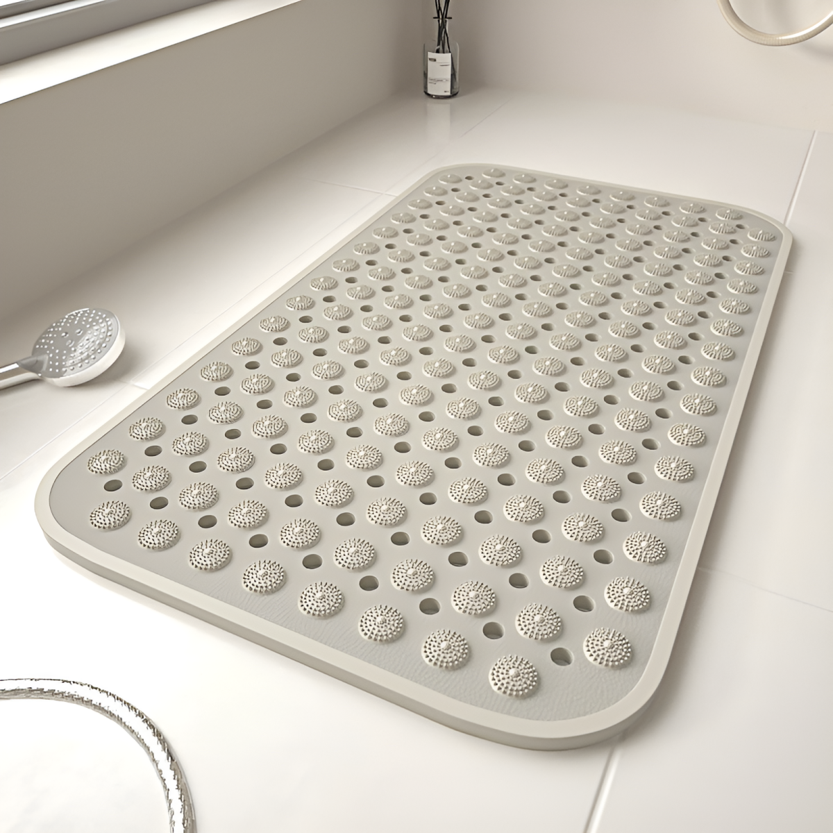 K-STORE 욕조매트 직사각형 욕실매트 미끄럼 방지 논슬림 건식 화장실 욕실 베란다 발코니 매트 발매트 메트 발판 소형 롤매트 깔판, 1개, 아이보리 27,800원