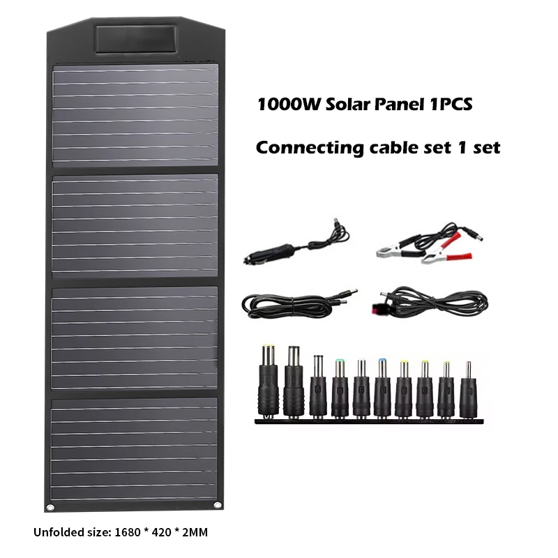 2000W 전천후 접이식 태양광 충전기 키트 - LCD 디스플레이가 포함된 AGMLiFePO4 배터리용 지능형 12V 발전 173,500원