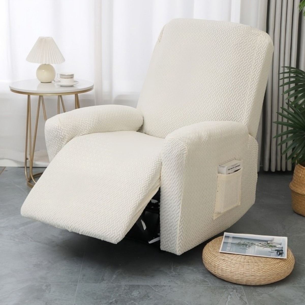 리클라이너 쇼파커버  1인용 소파덮개 교체 천갈이 4장 분리형 쇼파커버, 아이보리, 1개 29,900원