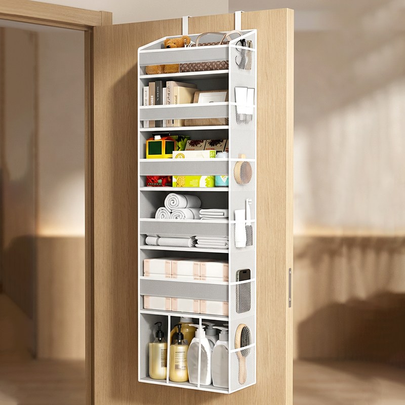 돌아라 패브릭 문걸이 수납 선반 6단 수납포켓 걸이식 문뒤 수납장, 1개, 그레이 22,000원